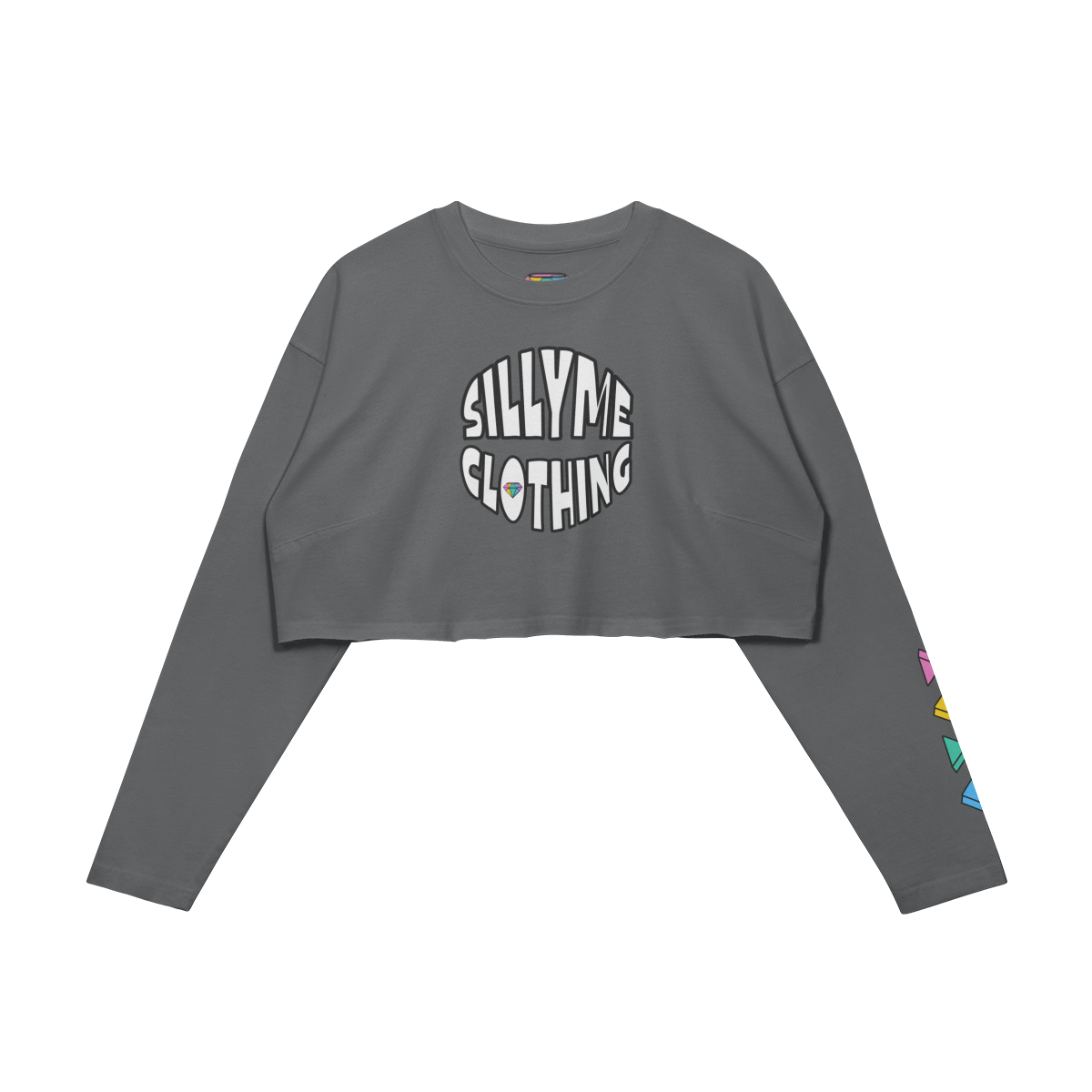 Raw Hem Long Sleeve Crop Top