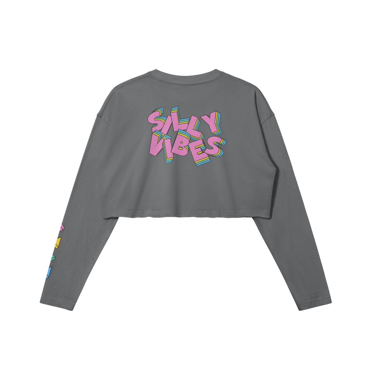 Raw Hem Long Sleeve Crop Top